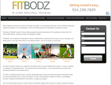 Tablet Screenshot of fitbodzpersonaltraining.com